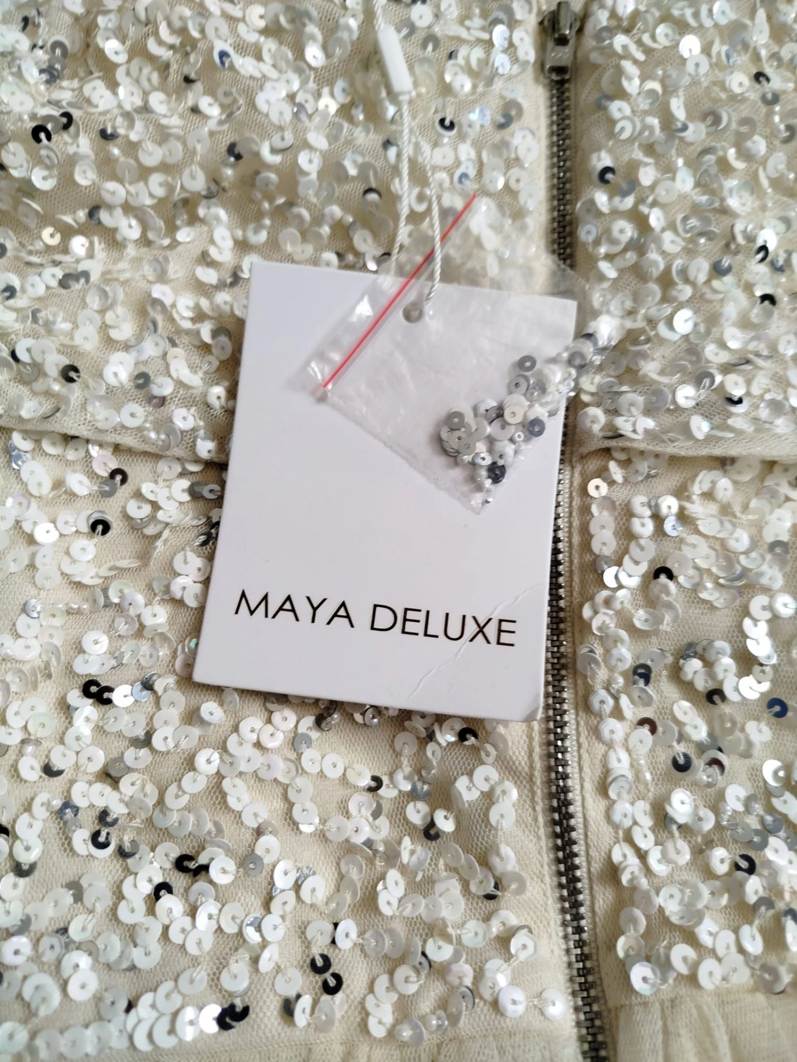 Maya deluxe beaded Bardot midi dress 42 – photo 5